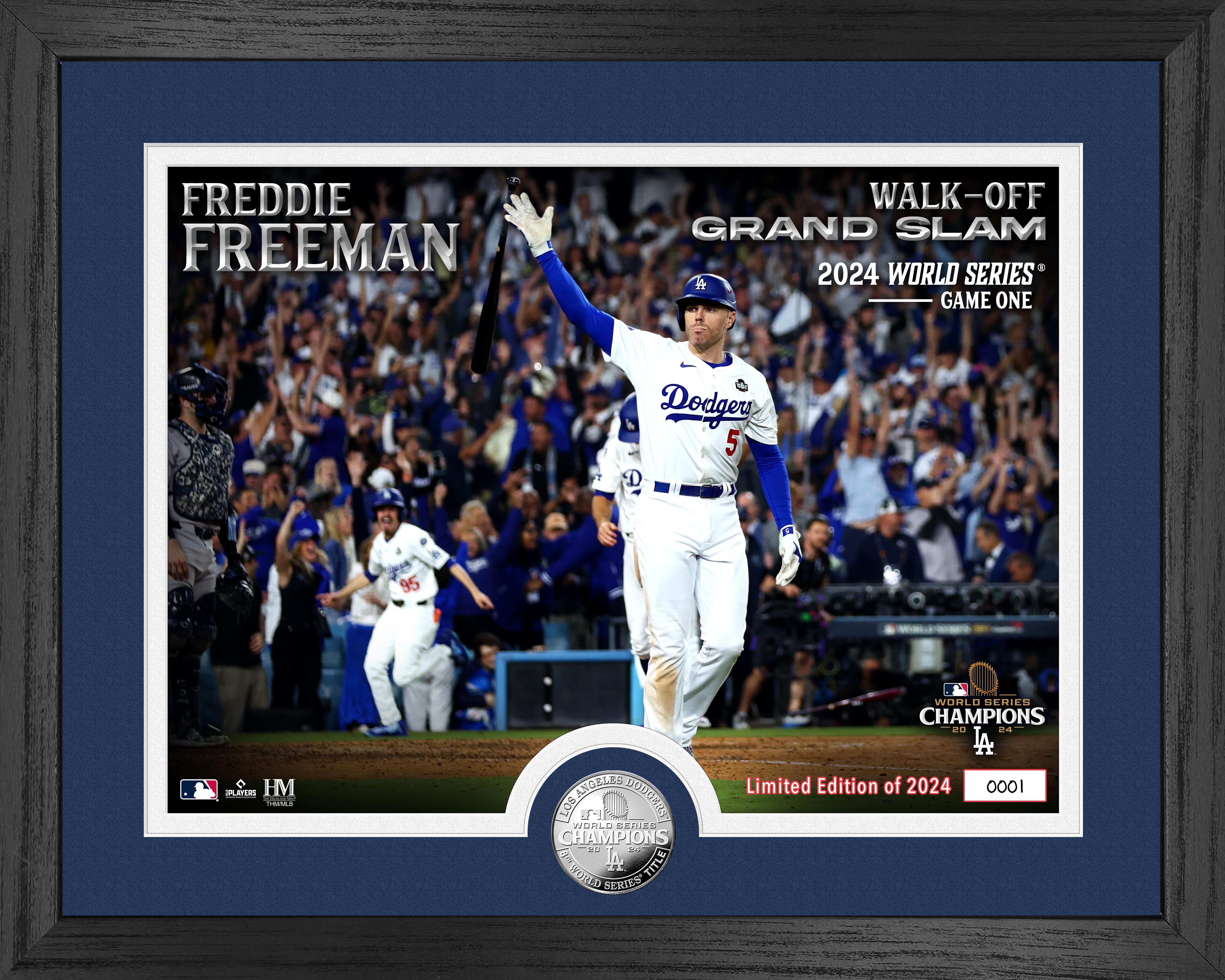 Freddie Freeman Dodgers 2024 World Series Walk Off Grand Slam Silver C