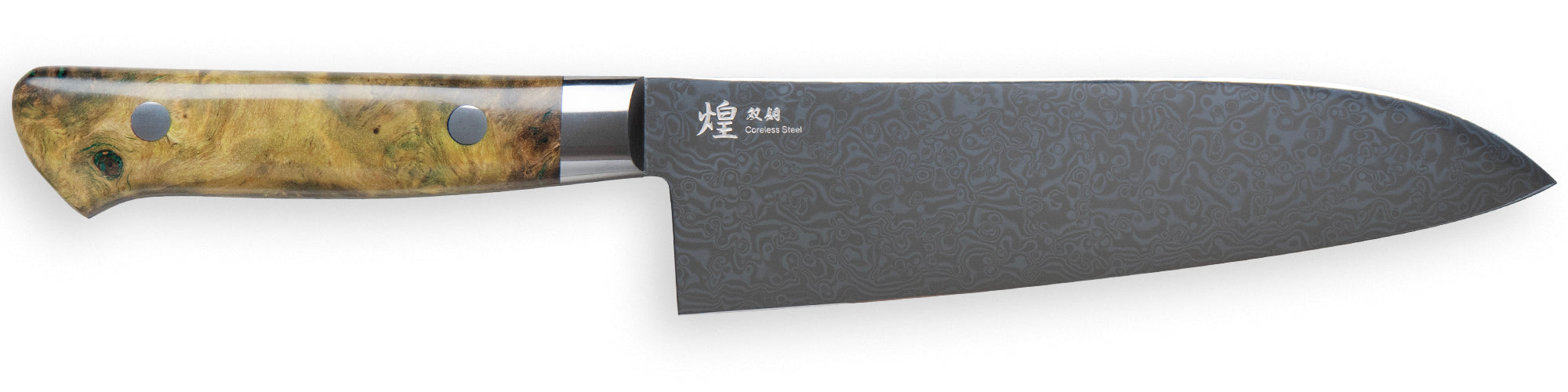 煌 -双鋼- コアレス 三徳包丁 金鳳（きんぽう） – 堺一文字光秀