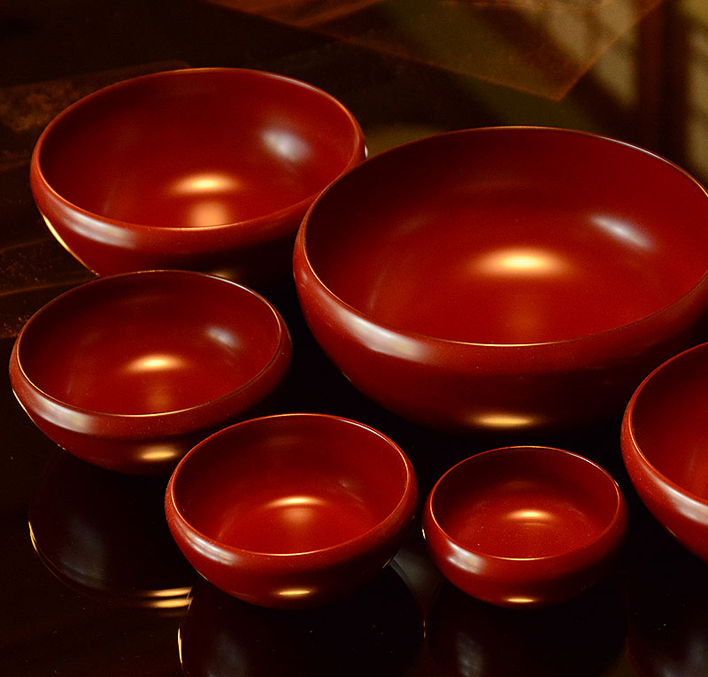 七ツ入子鉢 古代根来