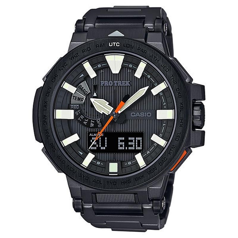 Casio Men's ProTrek Manaslu All-Black DLC Multi-Band 6 Tough Solar