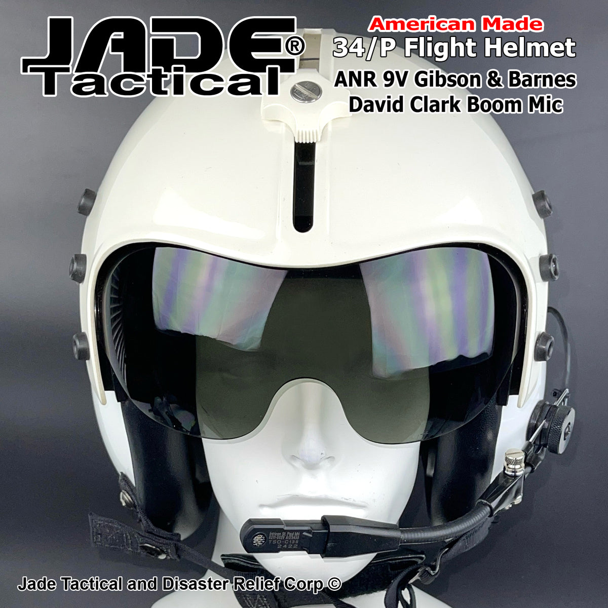 GENTEX 34/P Flight Helmet USA White ANR 14V – Jade Tactical