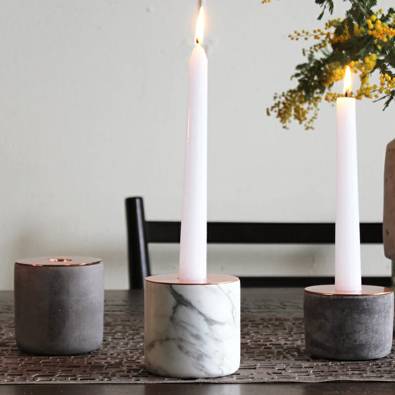 在庫限り 50%OFF】MENU キャンドルホルダーチャンク マーブル Lサイズ