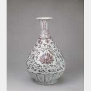 明洪武釉里红缠枝莲纹玉壶春瓶的图片，特点，年代，鉴赏，馆藏-玉壶春