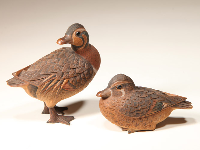 木彫鴨置物 上野玉水 - 古美術 鐘ヶ江 - Collections -