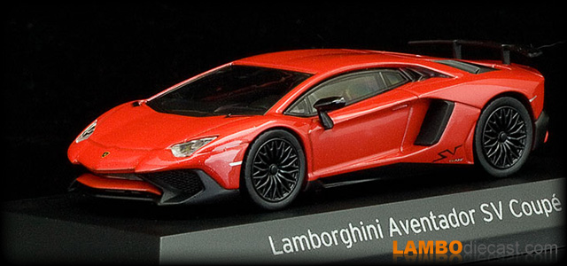 The 1/64 Lamborghini Aventador LP750-4 Superveloce from Kyosho, a