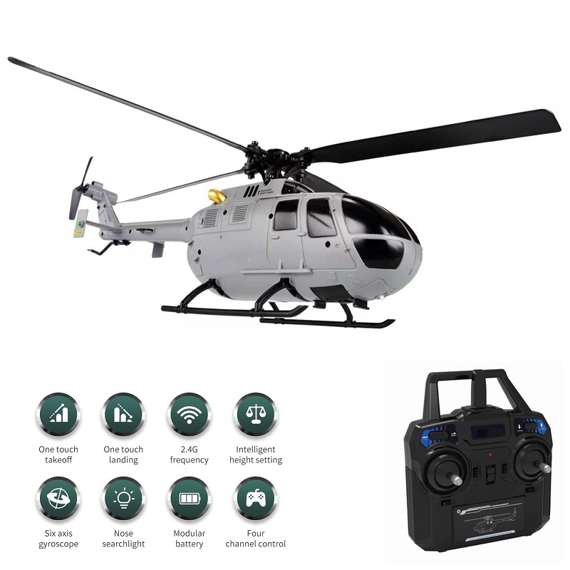 C186 4CH 6軸ジャイロ 高度ホールド BO-105フライバーレス RC