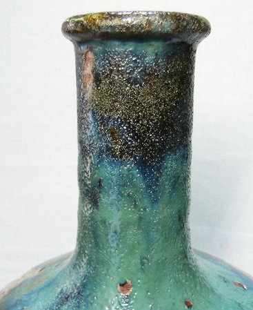 会津本郷焼 青釉掛け大徳利 | 骨董 通販