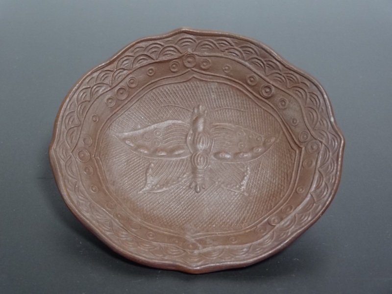 色備前 動物文 せんべい皿5種 仙遊洞