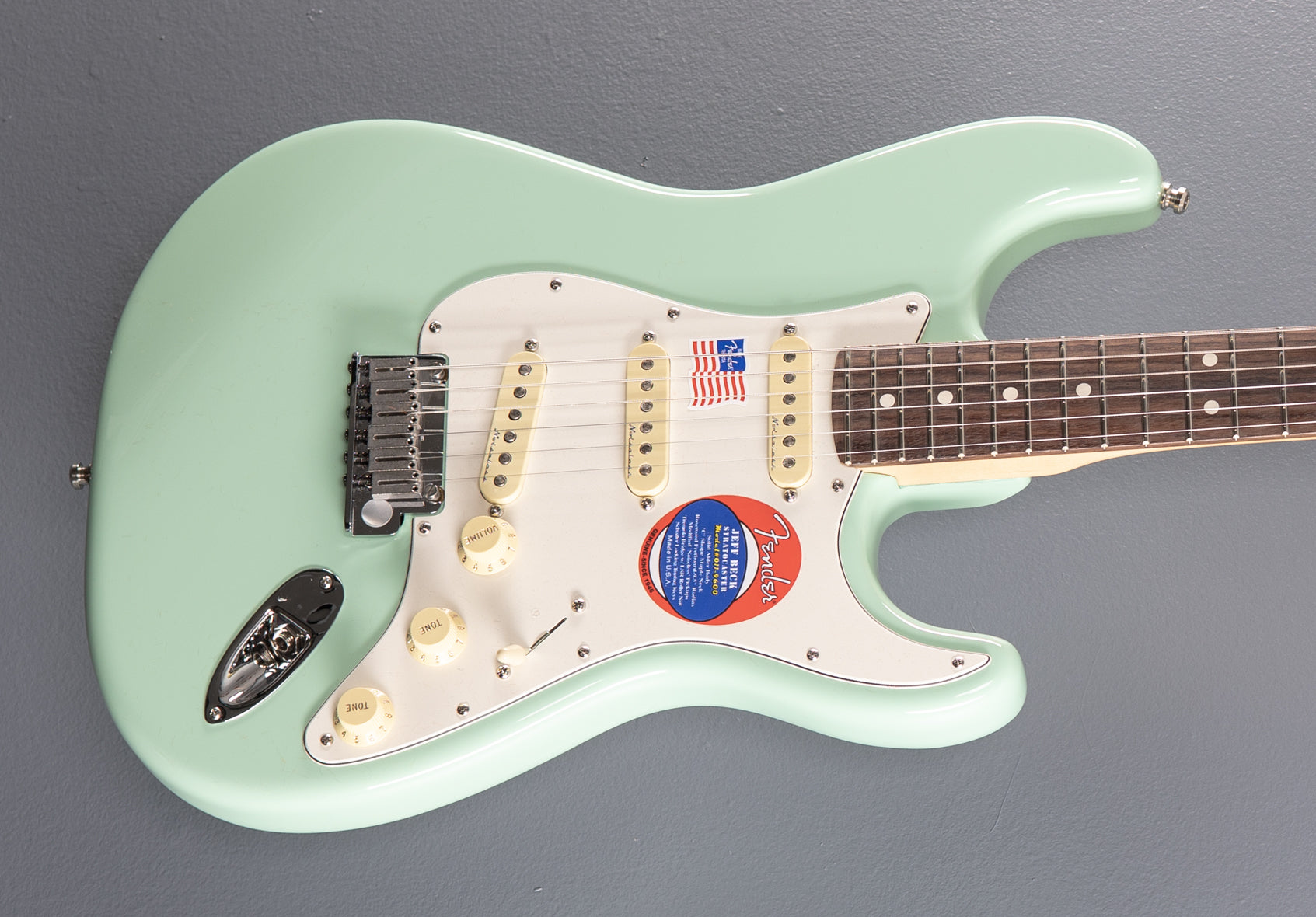 Jeff Beck Stratocaster - Surf Green – Dave's Guitar Shop