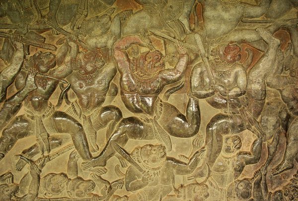 アンコールワット第一回廊とレリーフ｜アジア写真帳