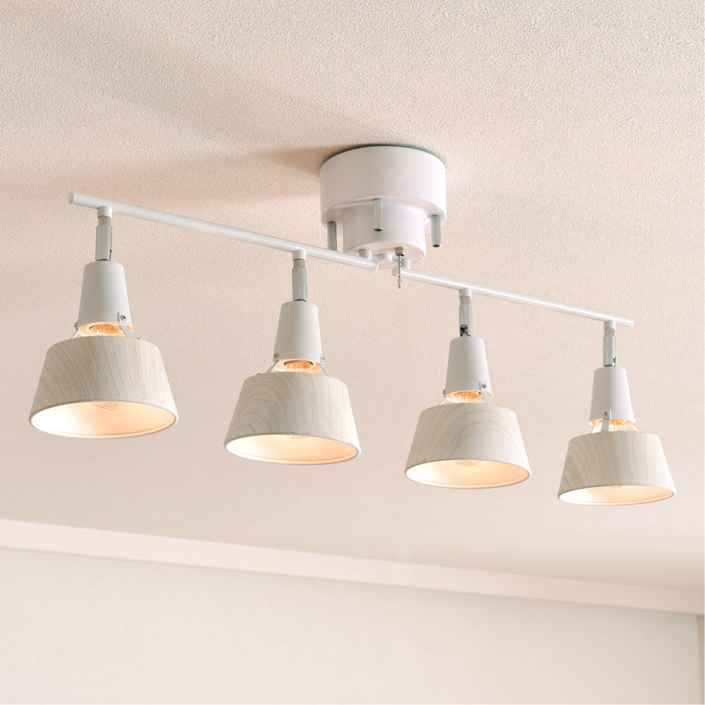 あす着] 明るさ6～8畳 シーリングライト LED 4灯 リモコン付き