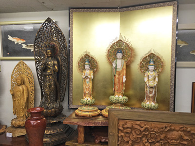 木彫 楠 准胝観音菩薩立像 極彩色仕上げ 仏像 彫刻作品の販売 【株式