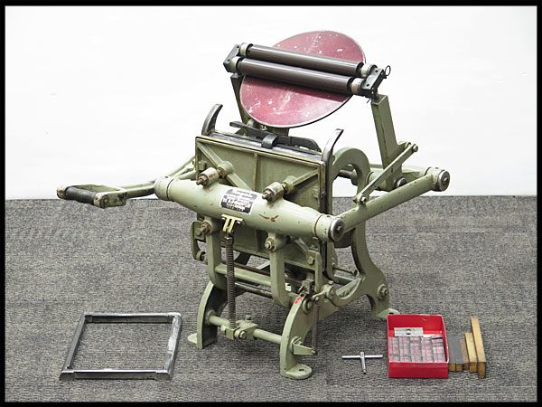 nagai/永井機械製作所 活版印刷機 手動式 手フート印刷機 テフート