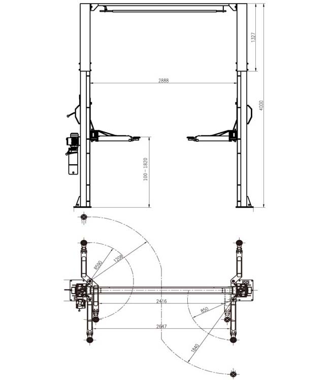 SKTOKI SQ40CTP 門型2柱リフト 4t | 88HOUSE 整備機器ダイレクトショップ