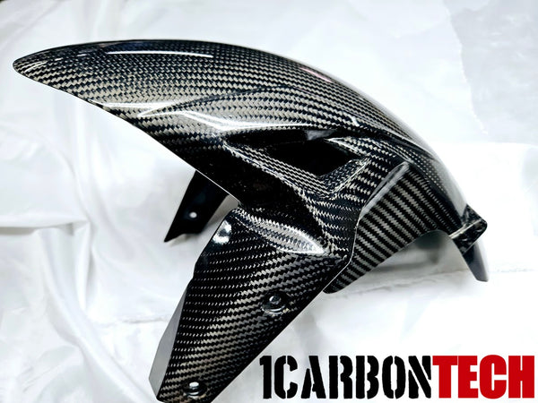 2019-2026 KAWASAKI ZX-6R ZX-636 CARBON FIBER FRONT FENDER MUDGUARD