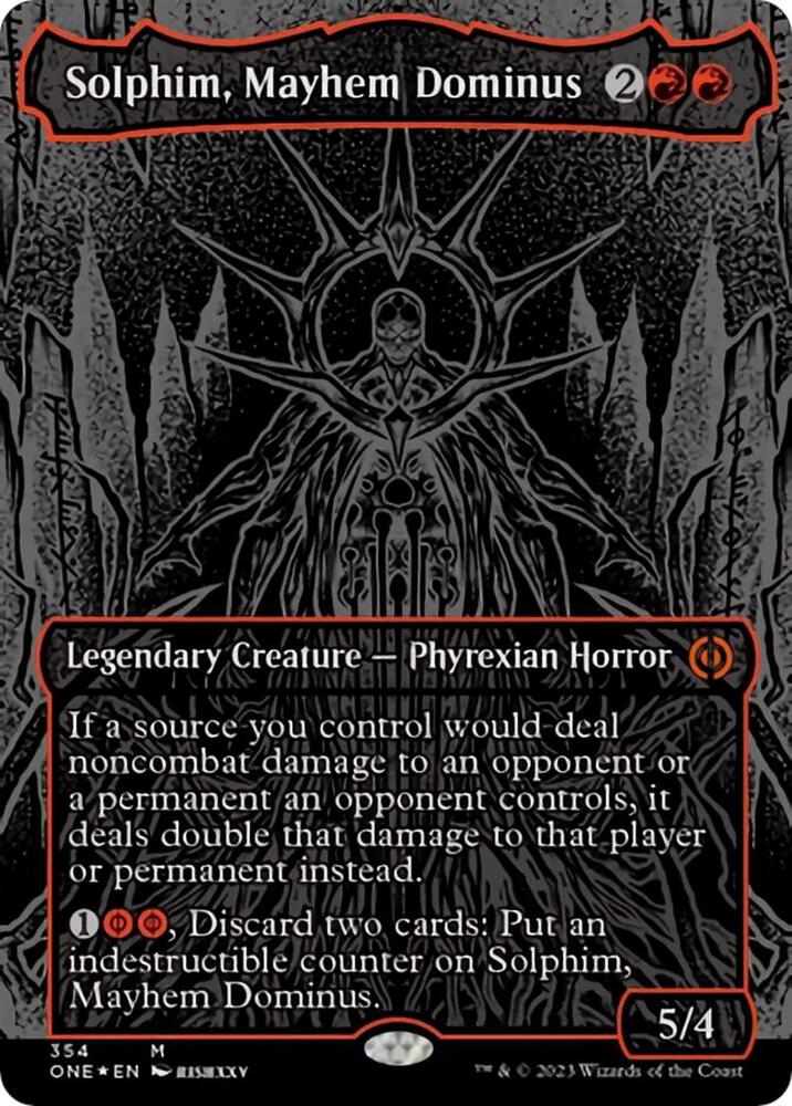 Solphim, Mayhem Dominus (Oil Slick Raised Foil) - Phyrexia: All