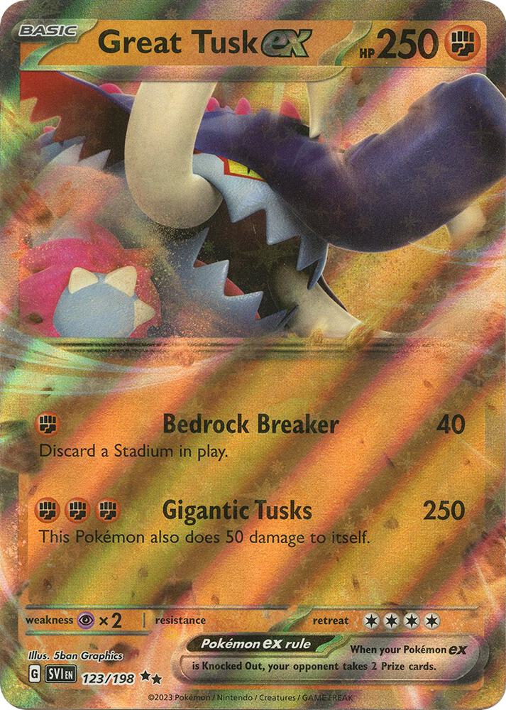 Great Tusk ex - 123/198 - SV01: Scarlet & Violet Base Set