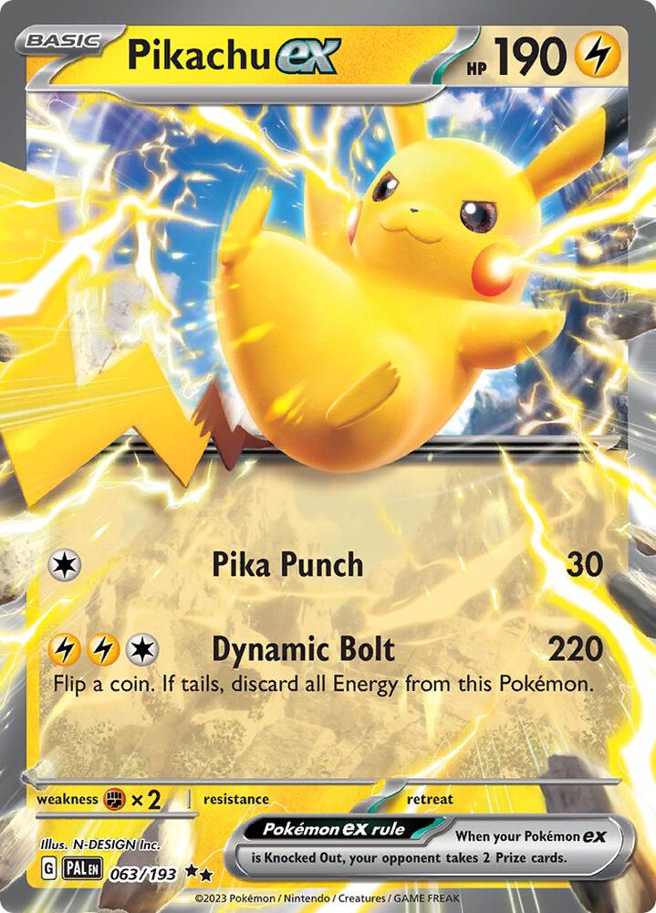 Pikachu ex - SV02: Paldea Evolved - Pokemon - TCGplayer.com