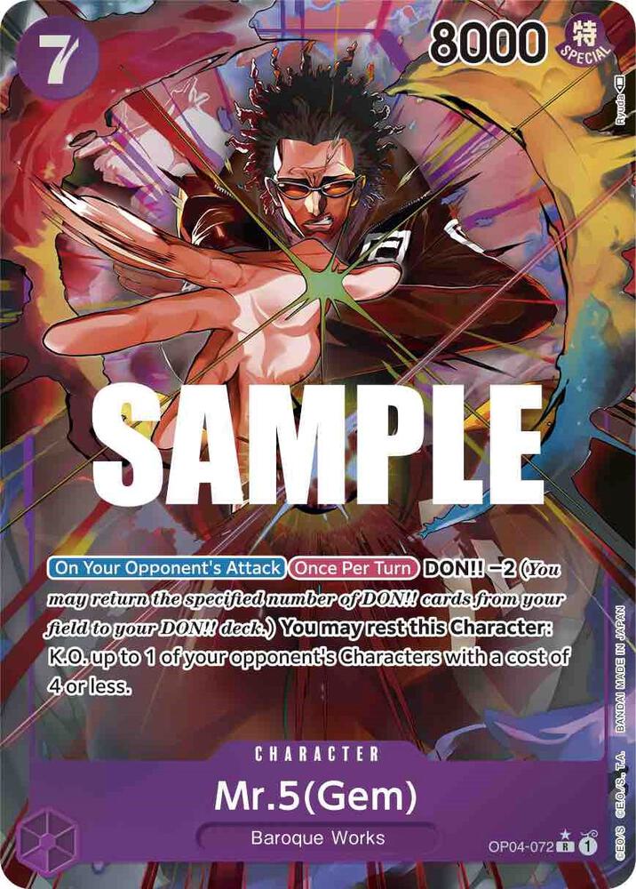 Mr.5 (Gem) (Alternate Art) - Kingdoms of Intrigue - One Piece Card