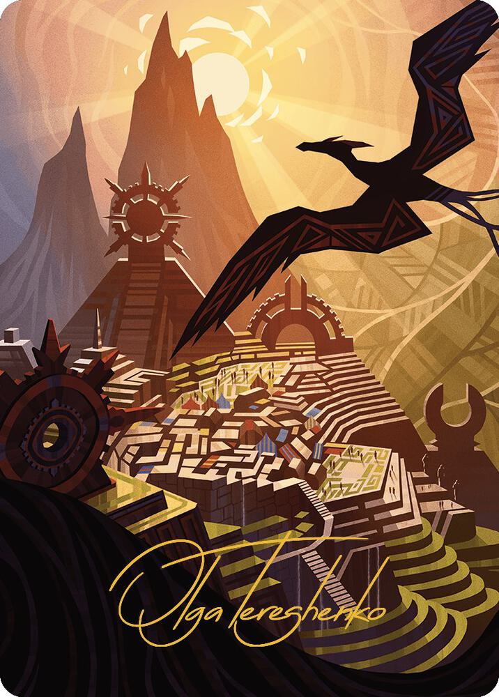 Plains Art Card (Gold-Stamped Signature) - Art Series: The Lost