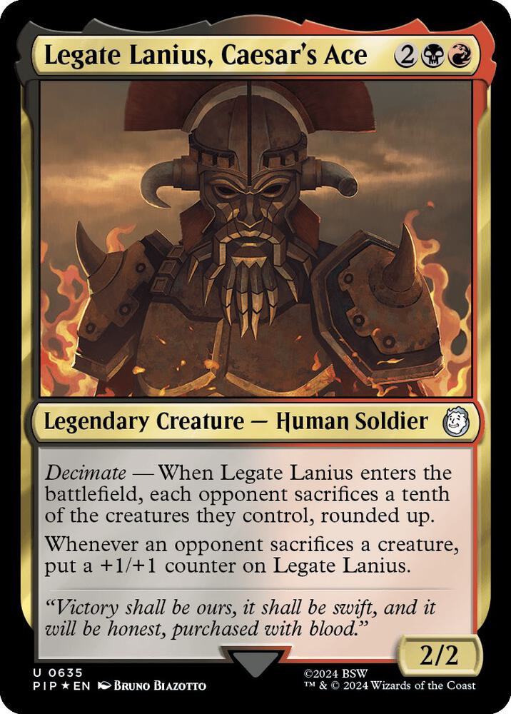 Legate Lanius, Caesar's Ace (Surge Foil) - Universes Beyond