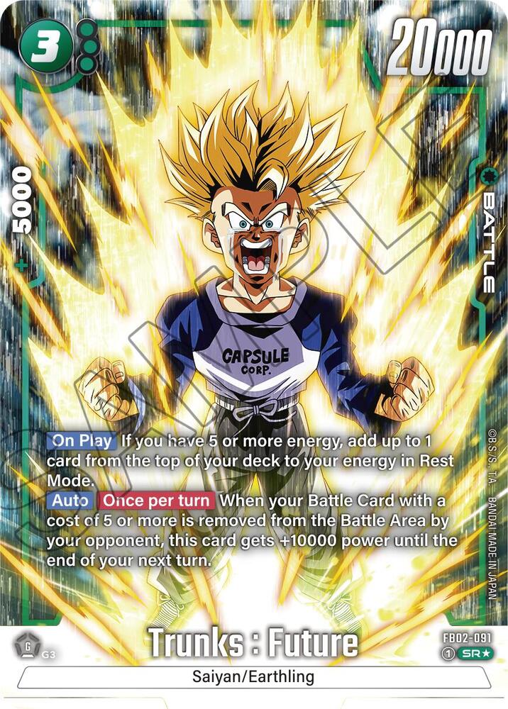 Trunks : Future - FB02-091 (Alternate Art) - Blazing Aura - Dragon