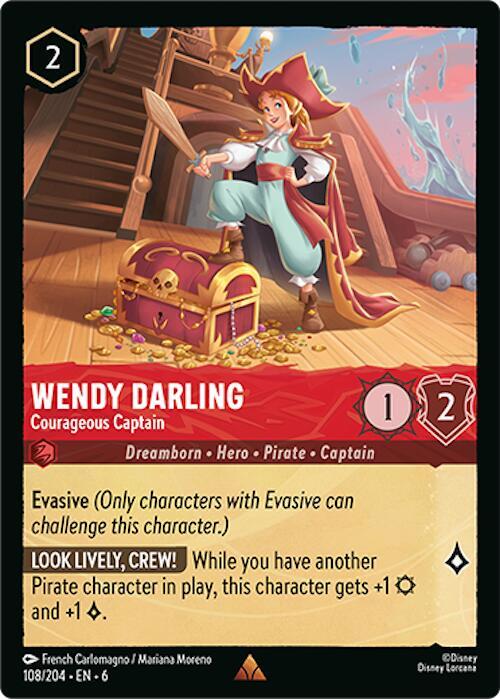 Wendy Darling - Courageous Captain - Azurite Sea - Disney Lorcana