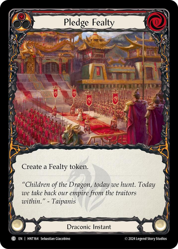 Pledge Fealty (Red) - The Hunted - Flesh and Blood TCG - TCGplayer.com