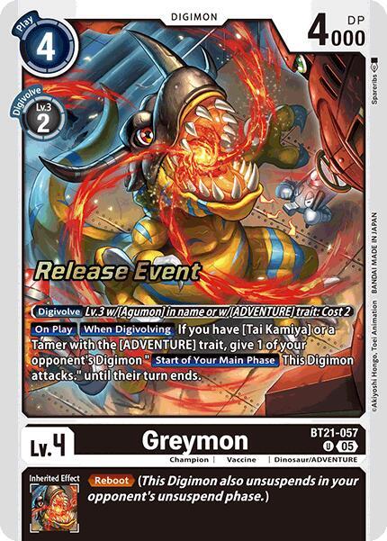 Greymon - World Convergence Release Event Cards - Digimon Card