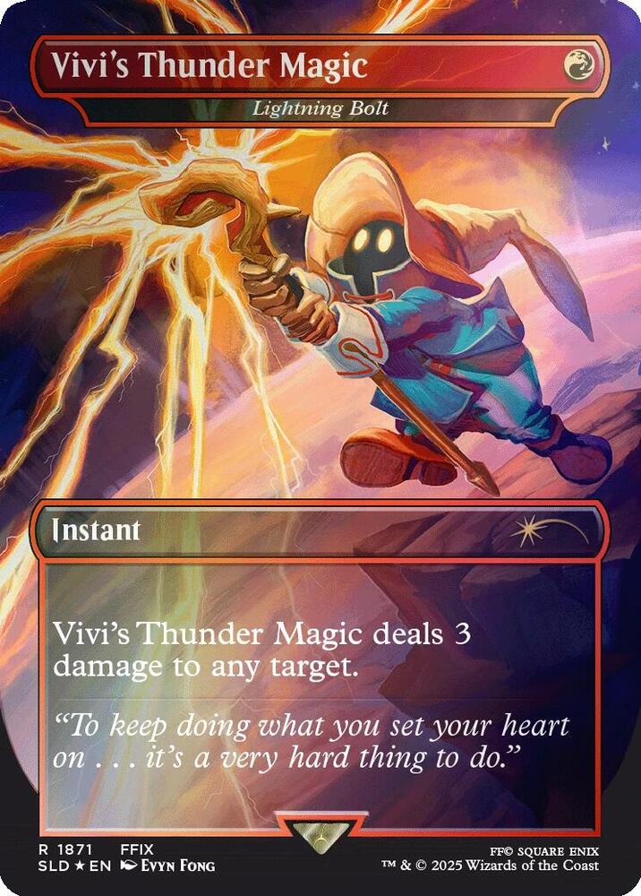 Vivi's Thunder Magic - Lightning Bolt (Rainbow Foil) - Secret Lair