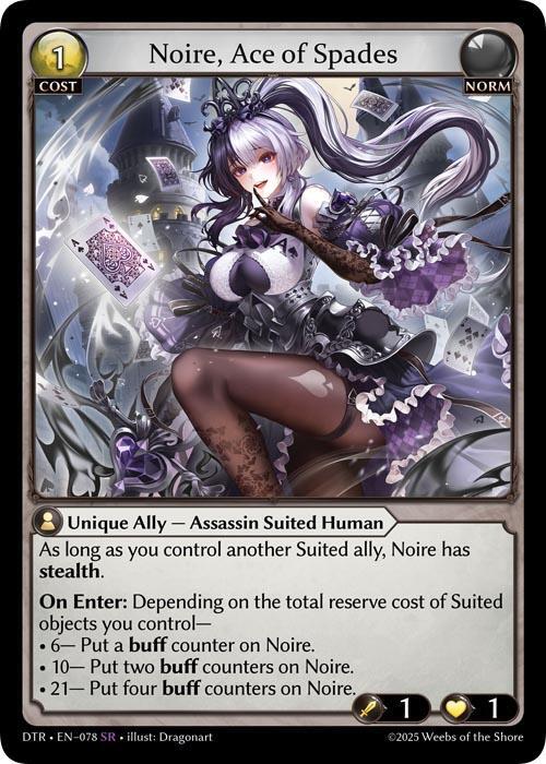 Noire, Ace of Spades - Distorted Reflections - Grand Archive TCG