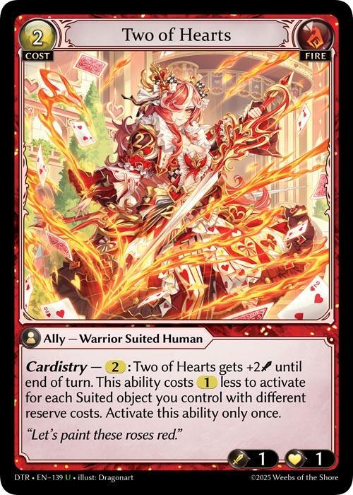 Two of Hearts - Distorted Reflections - Grand Archive TCG