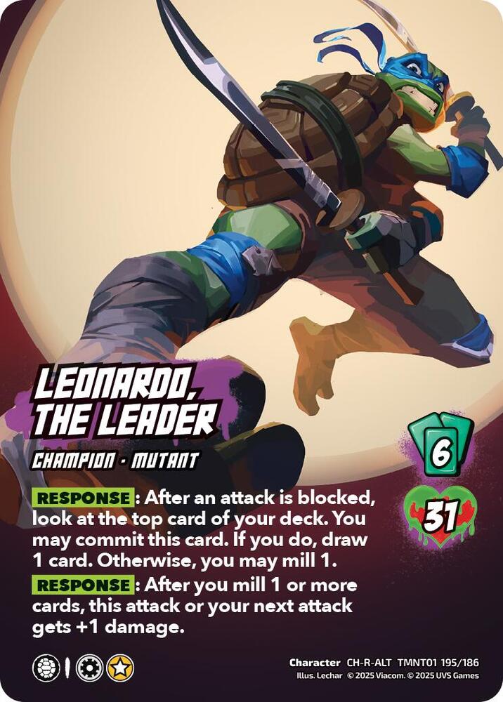 Leonardo, the Leader (Alternate Art) (195) - Teenage Mutant Ninja