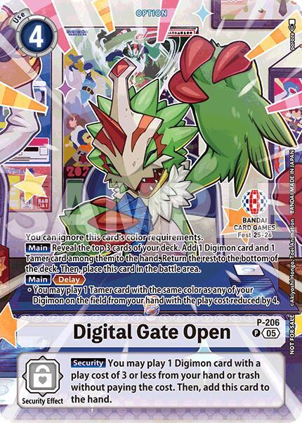 Digital Gate Open - P-206 (BANDAI Card Games Fest 25-26) - Digimon