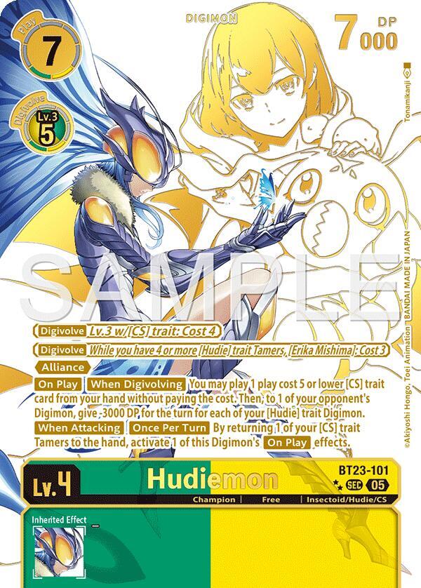 Hudiemon (Rare Pull) - Hackers' Slumber - Digimon Card Game