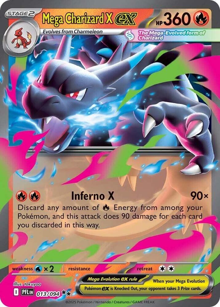 Mega Charizard X ex - 013/094 - ME02: Phantasmal Flames - Pokemon