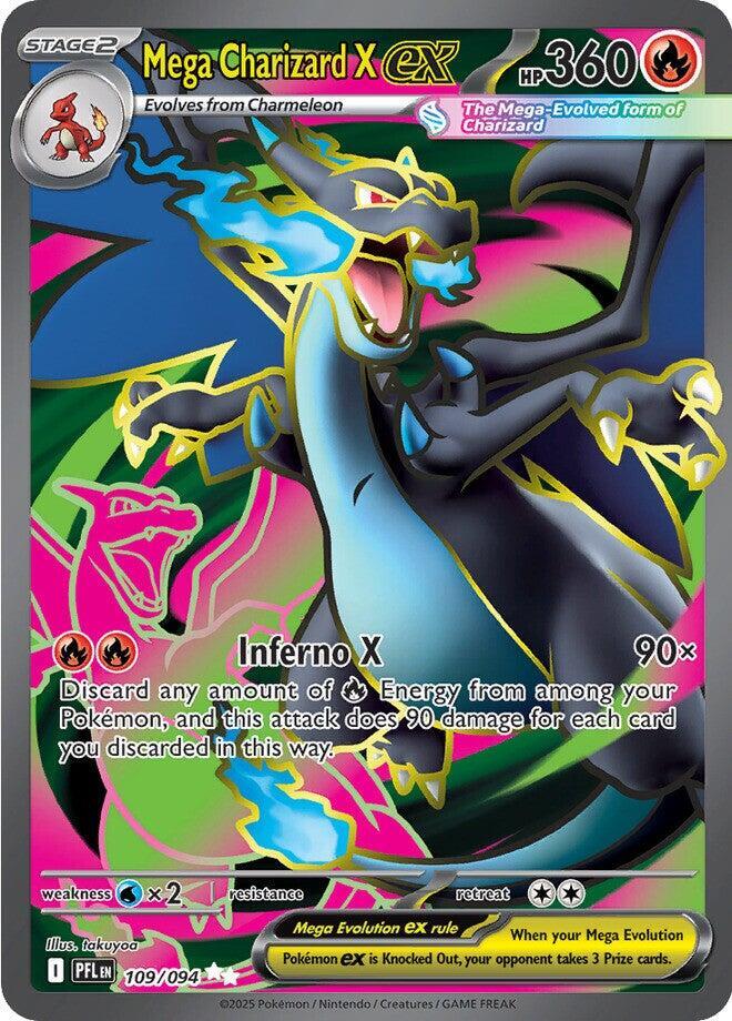 Mega Charizard X ex - 109/094 - ME02: Phantasmal Flames - Pokemon