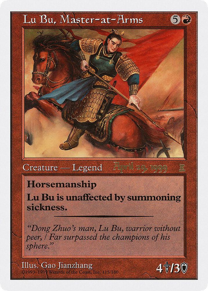 Lu Bu, Master-at-Arms (Japan 4/29/99) - Prerelease Cards - Magic