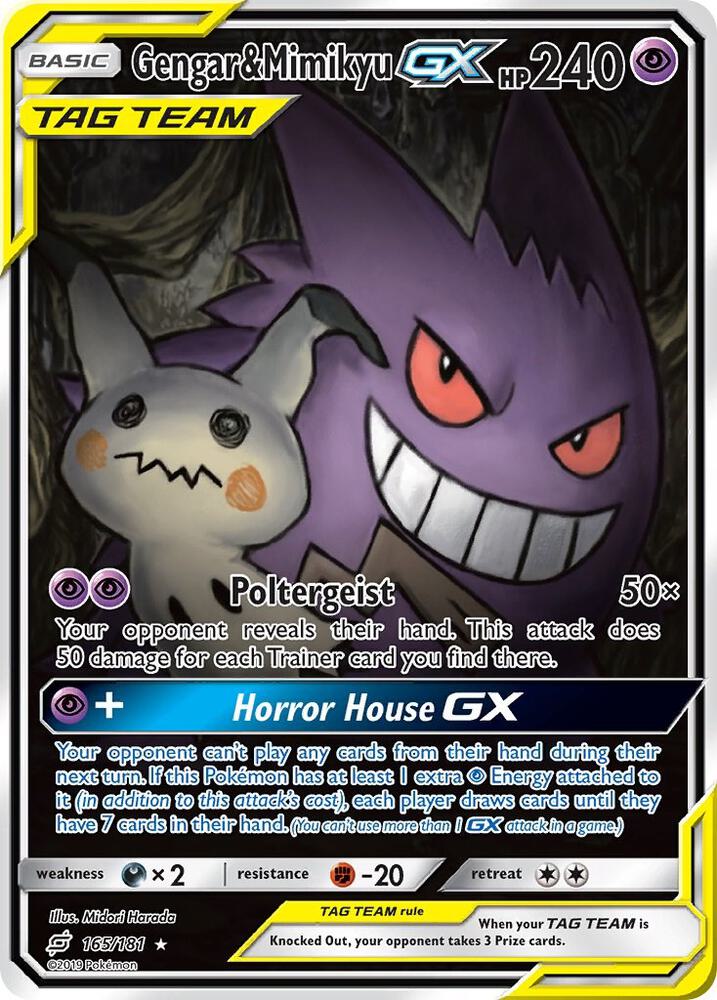 Gengar & Mimikyu GX (Alternate Full Art) - SM - Team Up - Pokemon