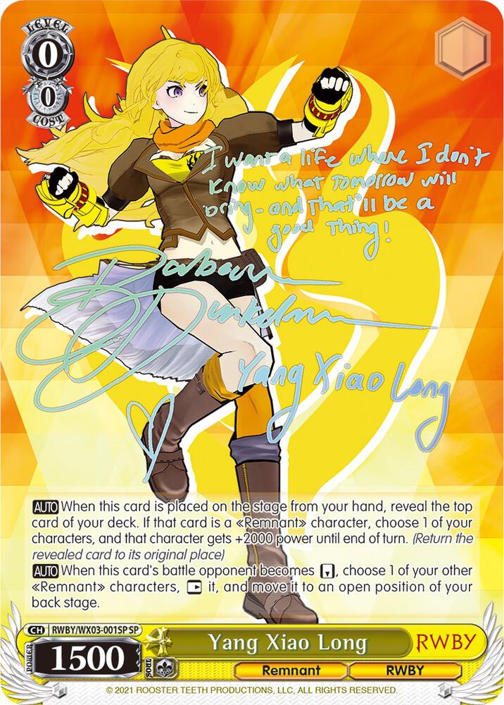Yang Xiao Long (SP) - RWBY - Weiss Schwarz - TCGplayer.com