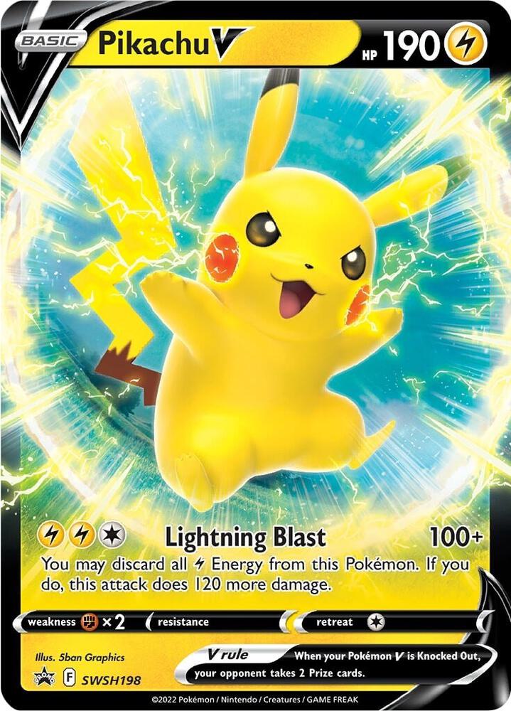 Pikachu V - SWSH198 - SWSH: Sword & Shield Promo Cards - Pokemon