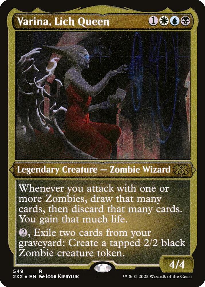 Varina, Lich Queen (Foil Etched) - Double Masters 2022 - Magic