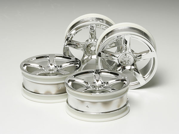 OP.859 5本スポークメッキホイール4本(24mm幅・オフセット0）: RC