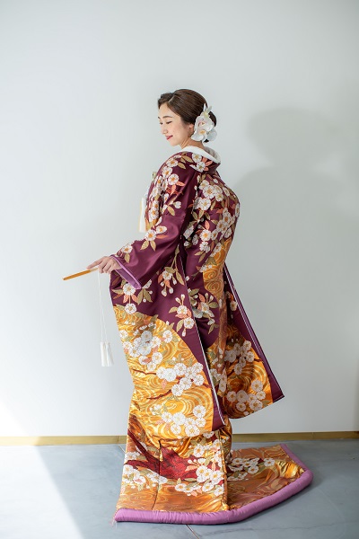 TANAN丹庵 色打掛「流水長寿桜（紫）」 - TANAN 丹庵