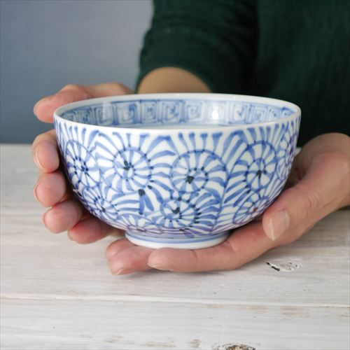 有田焼/渓山窯/ARKZ-021033006/染付蛸唐草段入ミニ丼/Φ12.7 X H6.8