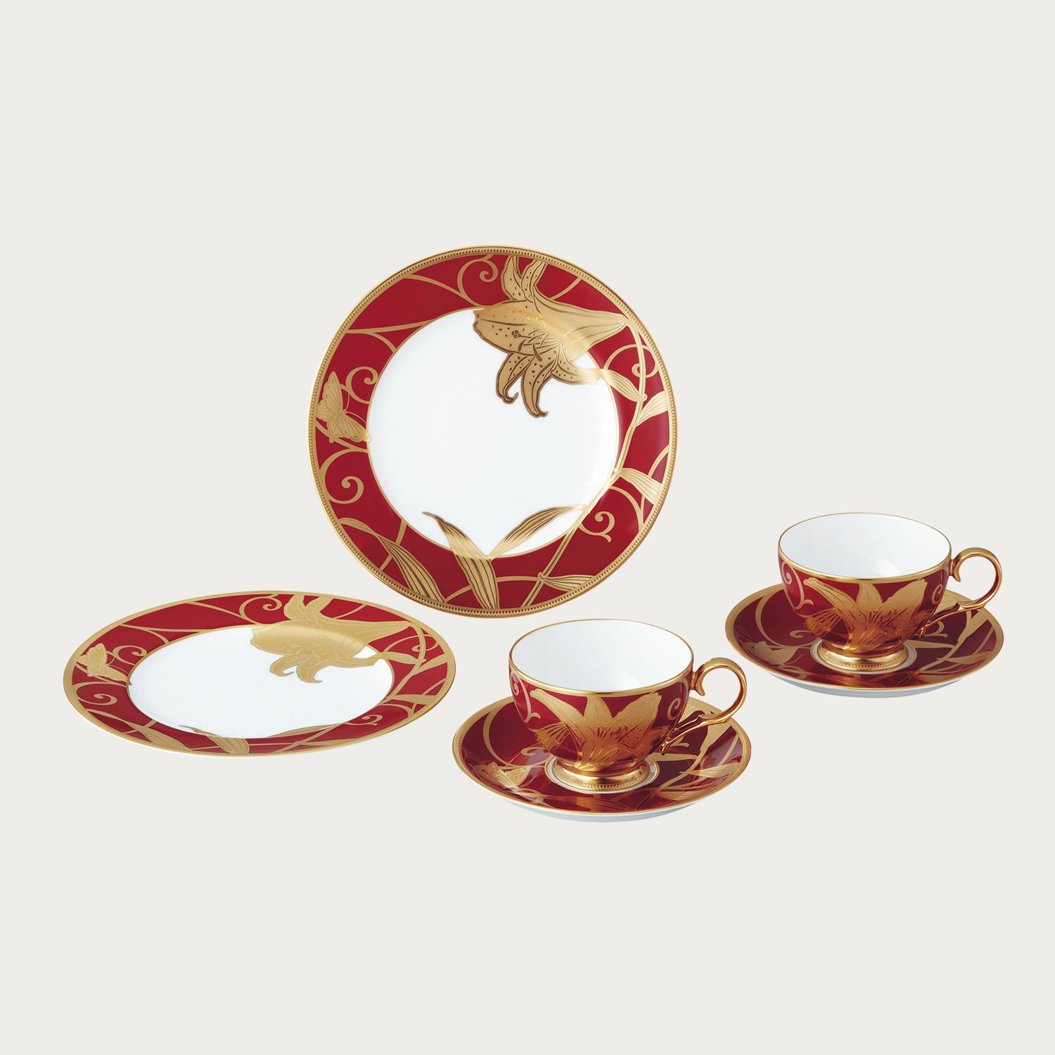 花金彩百合 ティータイムペアセット | ノリタケ食器公式オンラインショップ