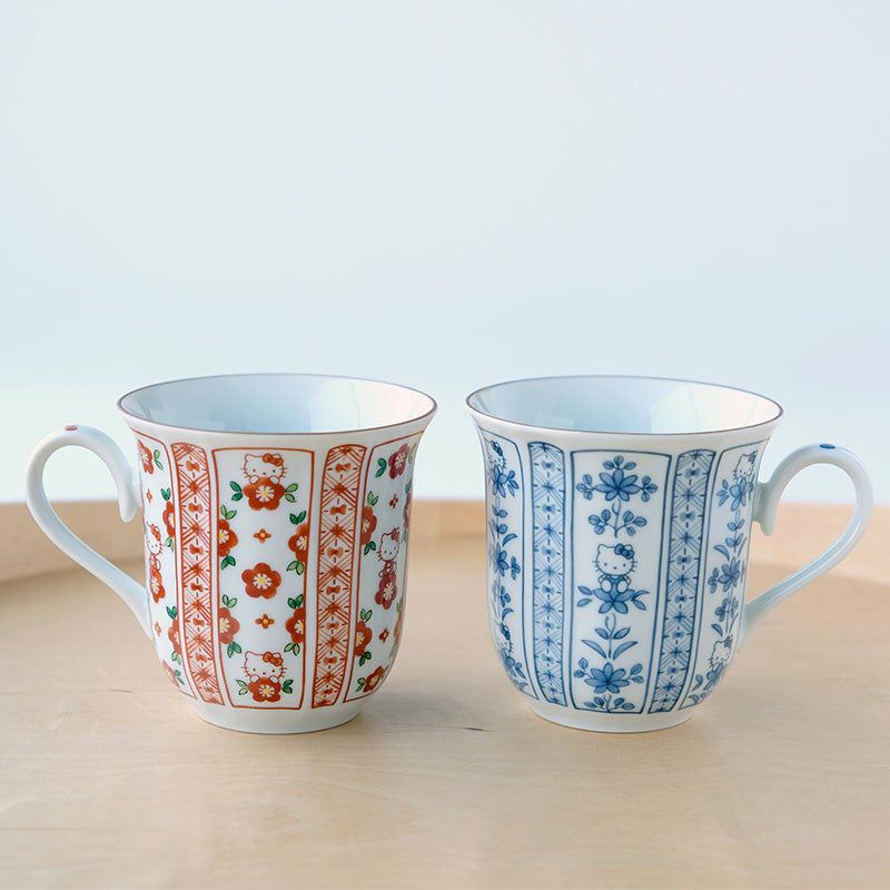 ハローキティ ハローキティ 染付間取マグ〈1個〉 |皿や鉢など和食器の