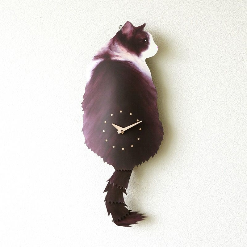 ノルウェージャンフォレストキャット 猫時計