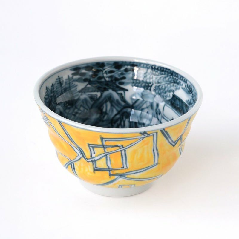 陶房六斎 幸之介窯（とうぼうろくさい こうのすけがま） 山水角幾何文