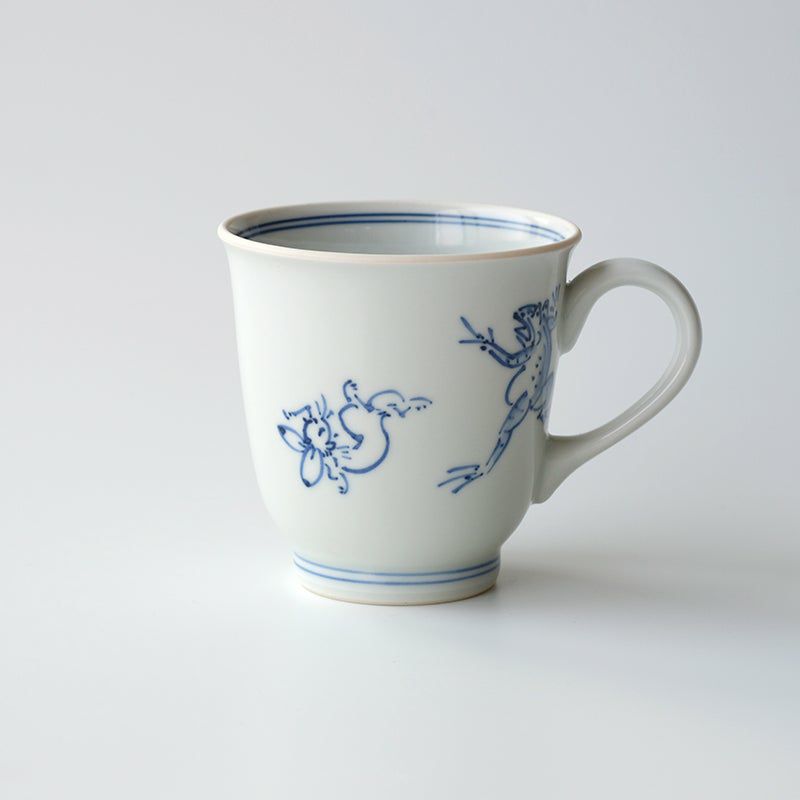 鳥獣戯画（ちょうじゅうぎが） 鳥獣戯画 マグ 染付〈1個〉 京焼